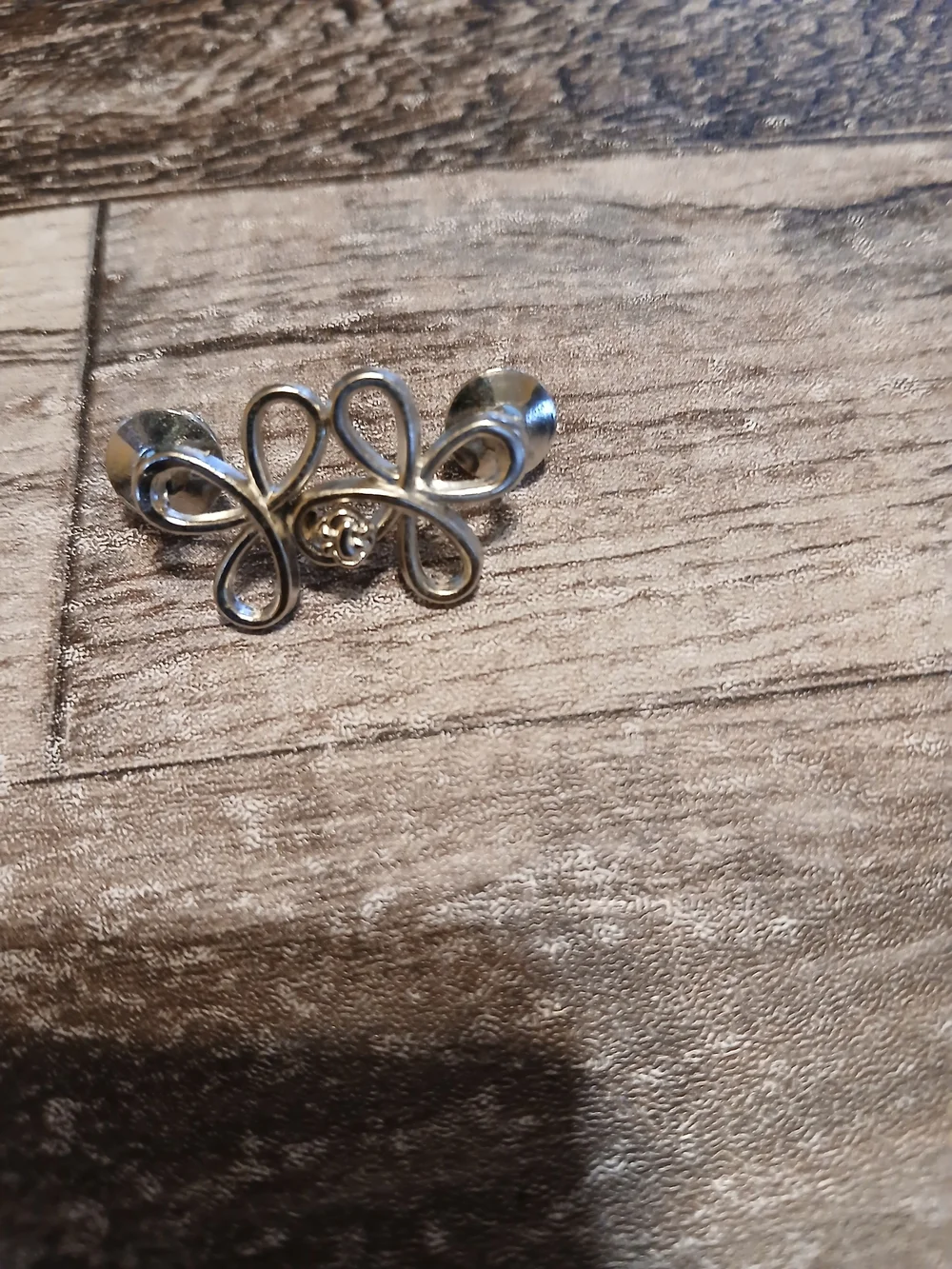 Two-piece vintage cloak clasp set Silver